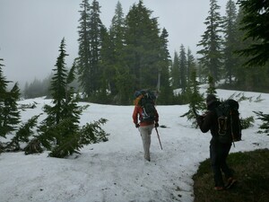 Hiking out