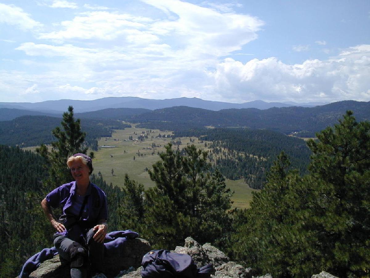 Aunt Wendy on her mountain