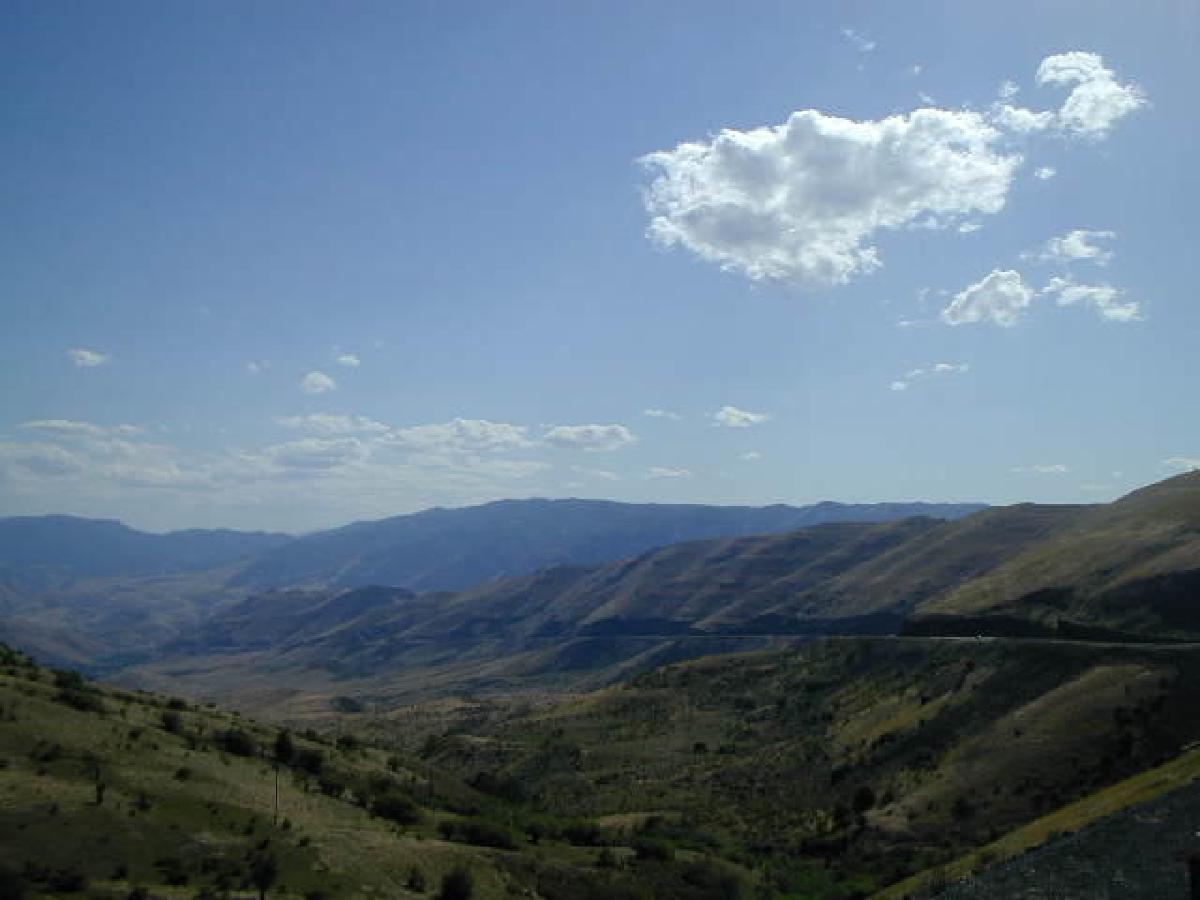 Looking back at hill