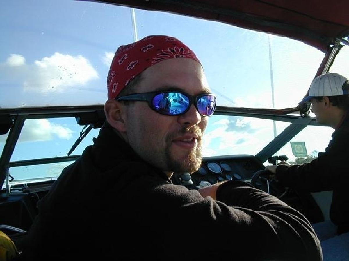 Me and Fausto on the boat